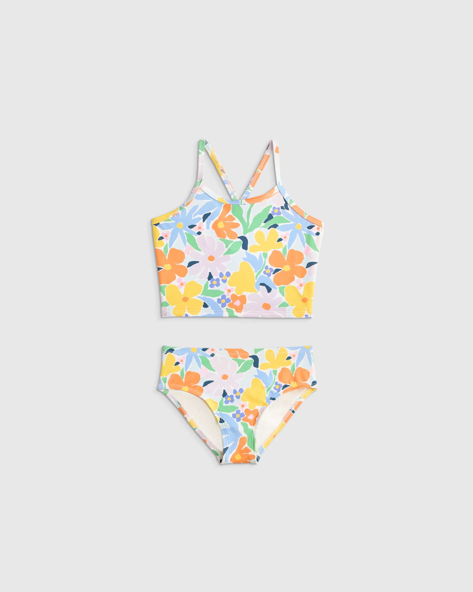 poolside-floral Tankini Swimsuit