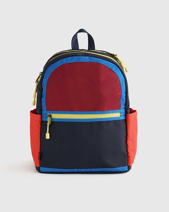U--356 Navy Colorblock 180148 Navy Colorblock Recycled Double Pocket Backpack