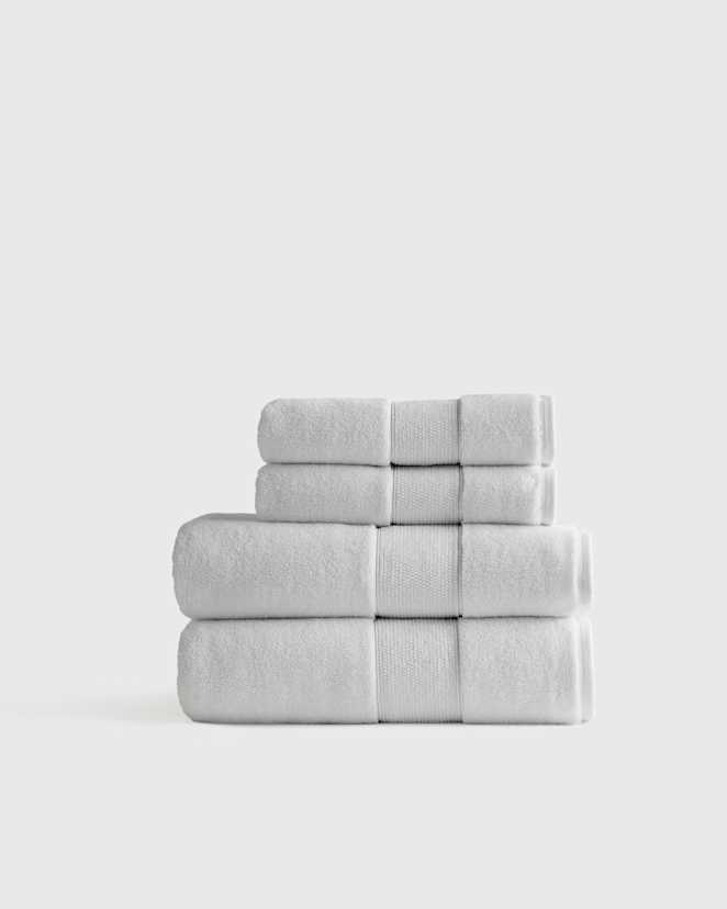 Light Grey Classic Organic Turkish Cotton Bath Bundle (4 pieces)