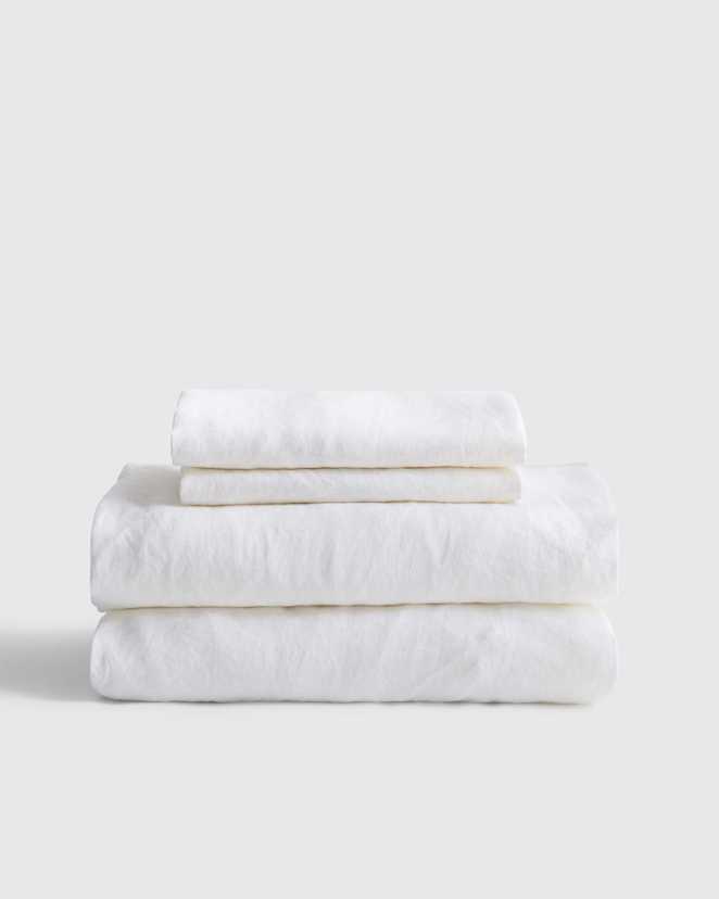 White European Linen Sheet Set