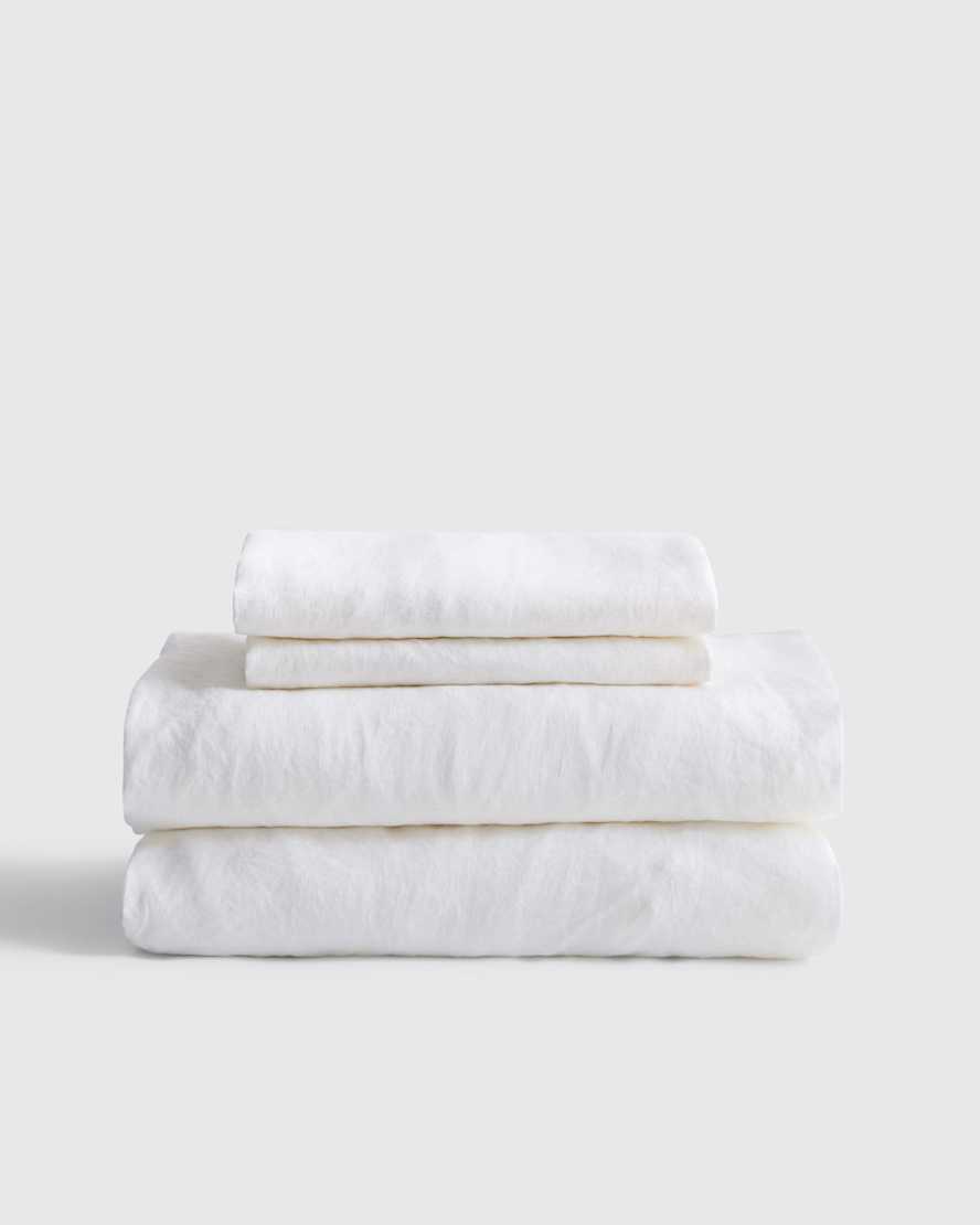 White European Linen Sheet Set