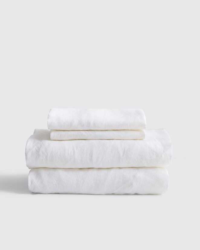 White European Linen Sheet Set