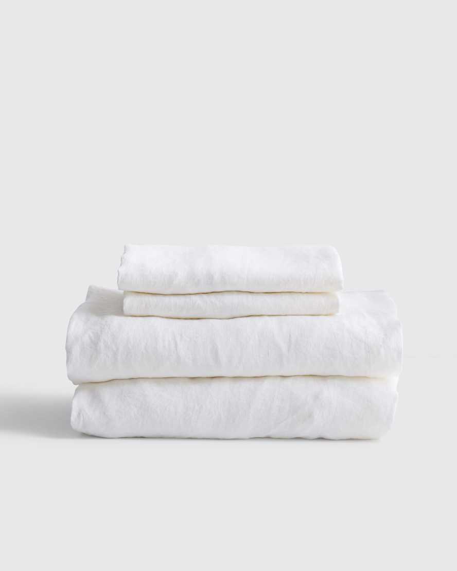 White European Linen Sheet Set