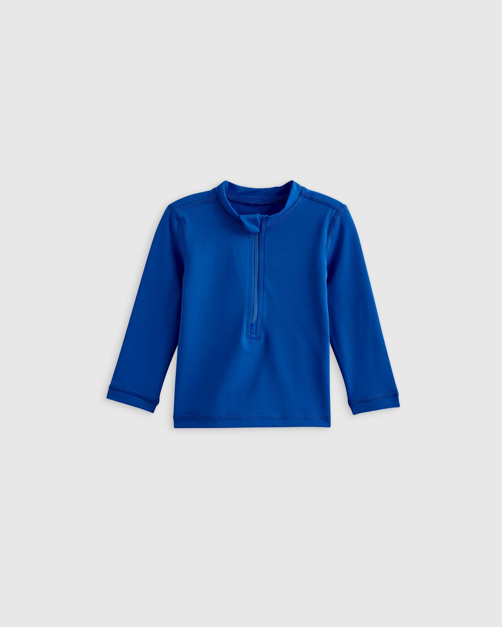 deep-blue Long Sleeve Zip-Up Rash Guard