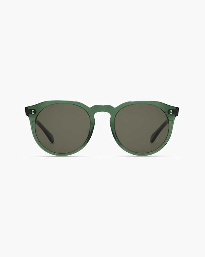 Clear Sage with Green lens Tahiti Polarized Acetate Sunglasses