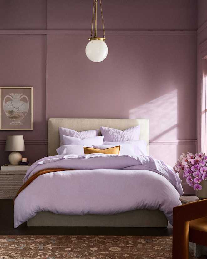 Orchid European Linen Duvet Cover Set