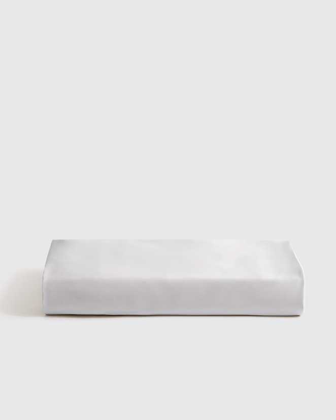 U-BEDD-171-CHMPGN-5690 EDITED Silver Mulberry Silk Fitted Sheet