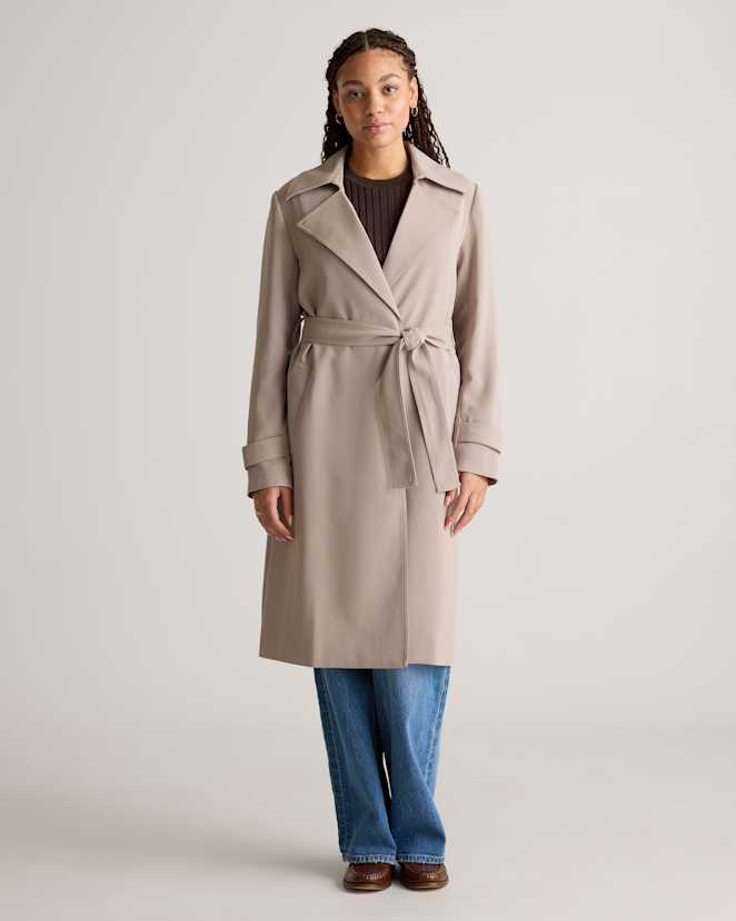 Morel Trench en crêpe extensible