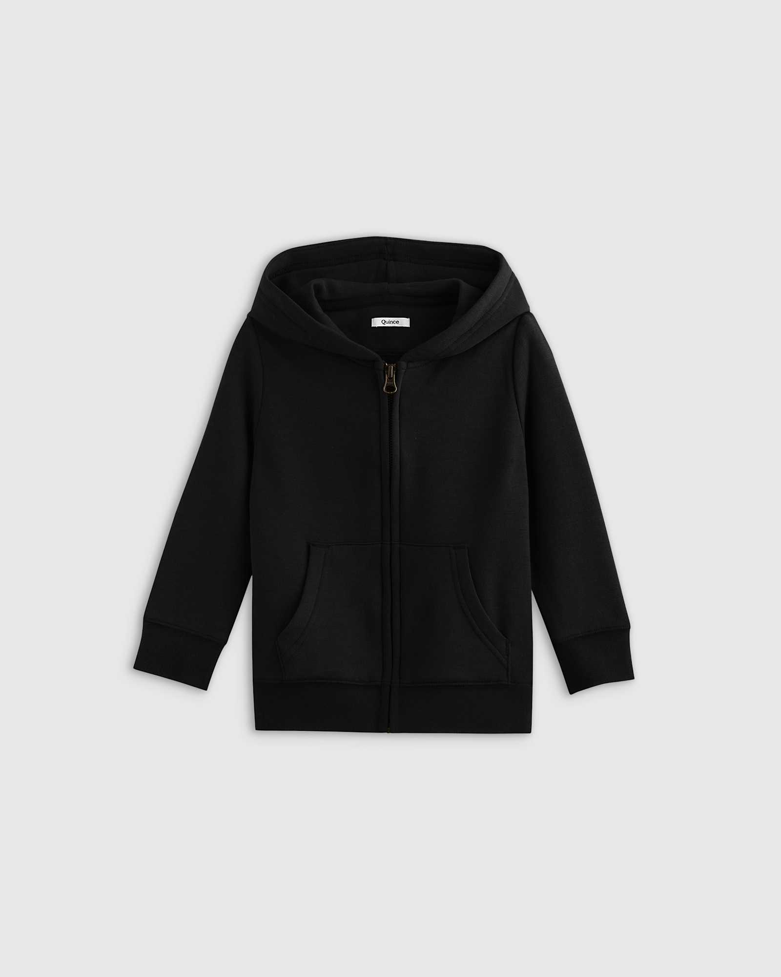 black SuperSoft Fleece Zip Up Hoodie