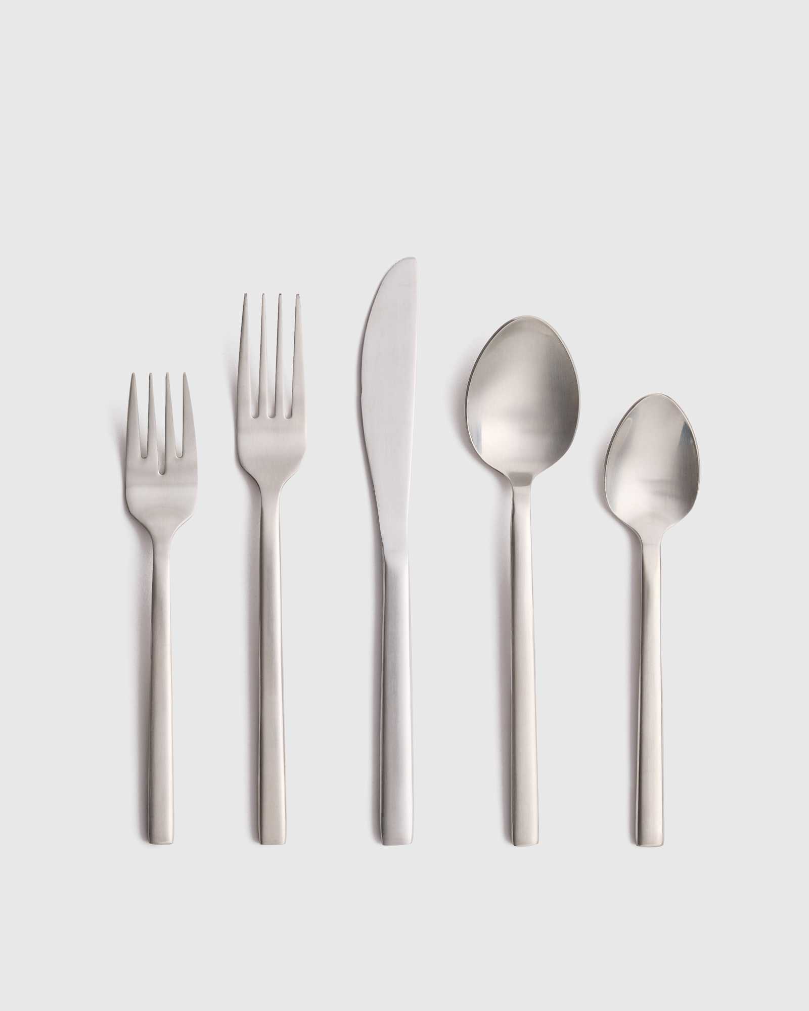 Brushed Stainless Steel Arezzo 20 Piece Flatware Set