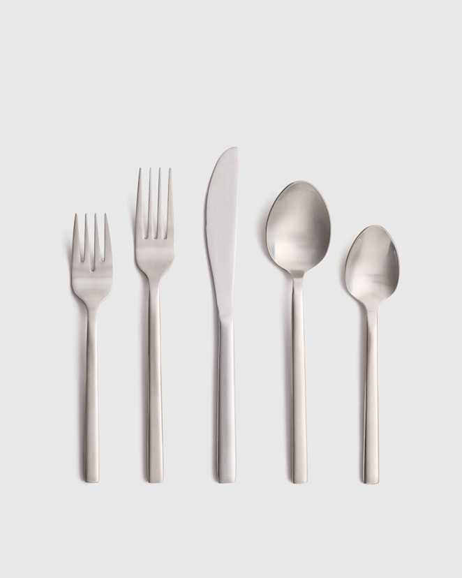 Brushed Stainless Steel Arezzo 20 Piece Flatware Set