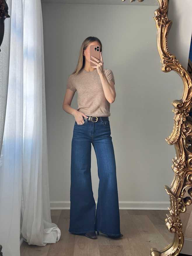 Midnight Blue Bella Stretch Palazzo Jeans