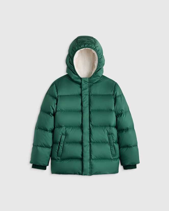 Dark Green Heavyweight Down Puffer Coat