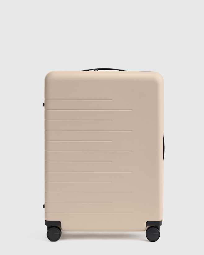 Tan Medium Check-In Suitcase