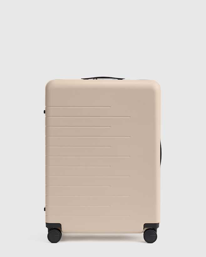 Tan Medium Check-In Suitcase