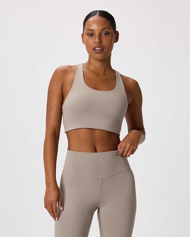 Morel Grey Ultra-Form Scoop Neck Longline Bra