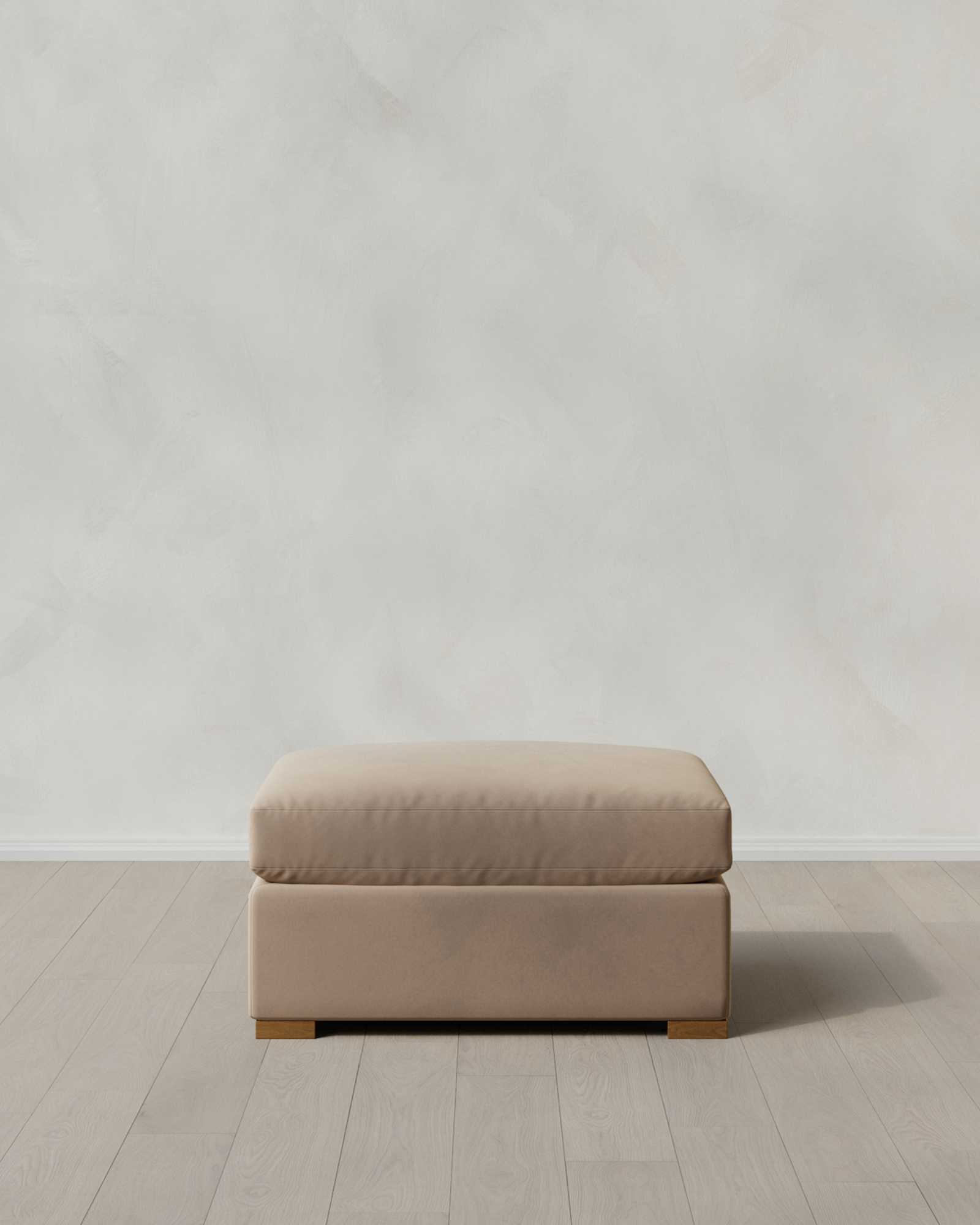 Hollis Slope Arm Ottoman 37in Performance Velvet Taupe