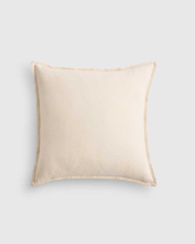 Natural European Linen Flange Edge Pillow Cover