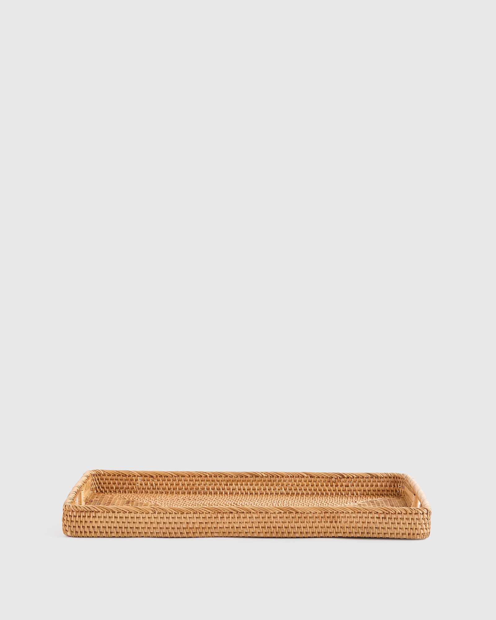 Natural Handwoven Rattan Rectangular Tray