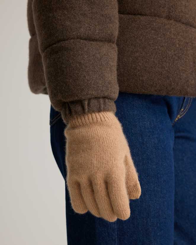 Camel Mongolian Cashmere Gloves