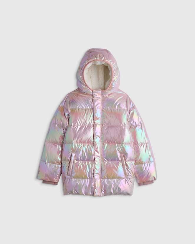 Iridescent Heavyweight Down Puffer Coat