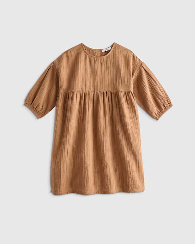 Toasted Coconut 100% Organic Cotton Gauze Dress