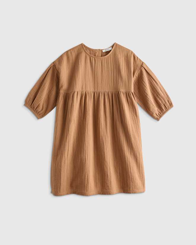 Toasted Coconut 100% Organic Cotton Gauze Dress