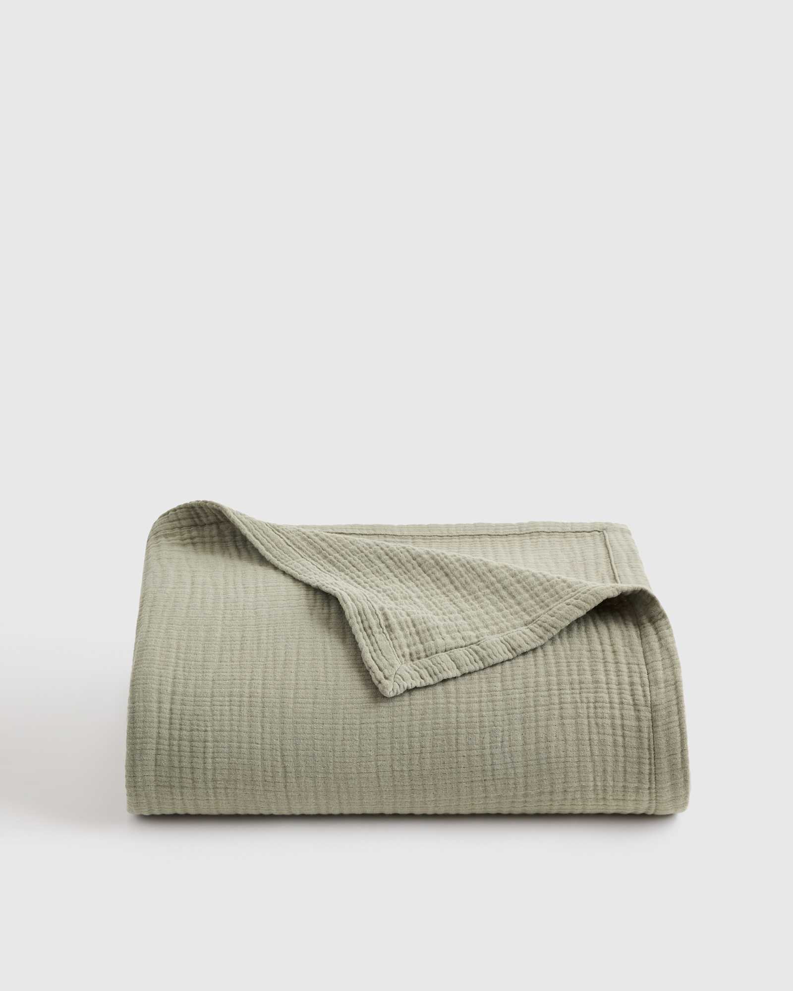 Dried Sage Organic Cotton Gauze Blanket