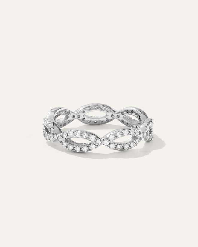 White Gold 14K Gold Diamond Infinity Band