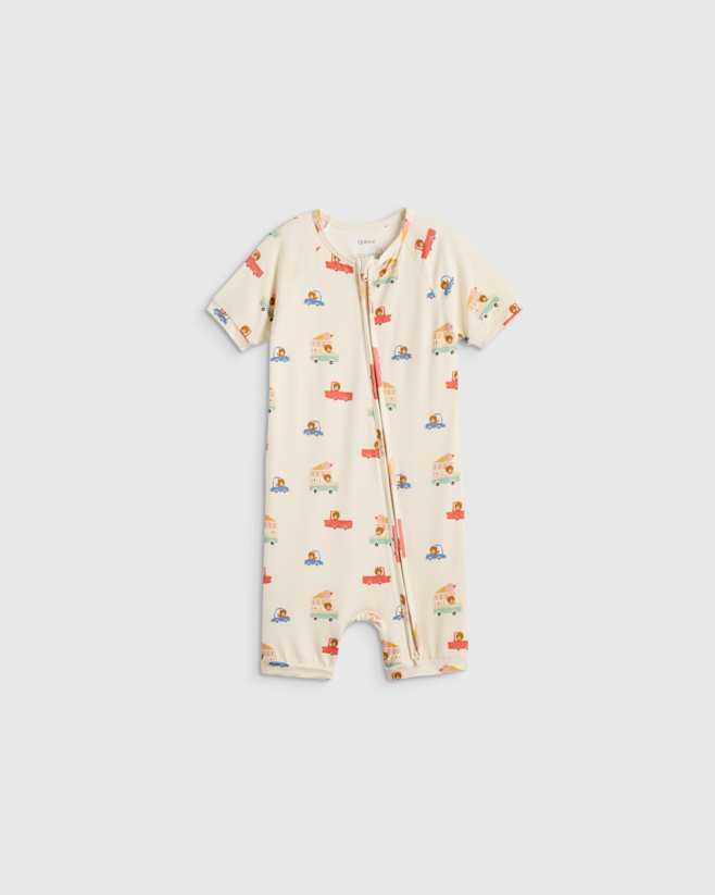 Ice Cream Bears Bamboo Shortie Onesie Pajama