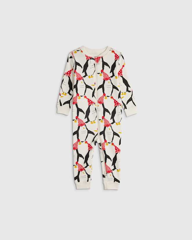 Penguin Party 100% Organic Cotton One Piece Pajama