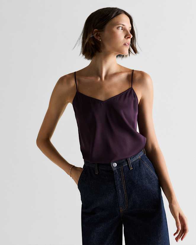 W-BLO-41-DORPUR-02 EDITED Deep Orchid Purple Washable Stretch Silk V-Neck Cami