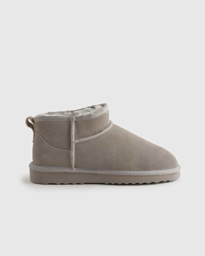 Light Grey Australian Shearling Mini Boot