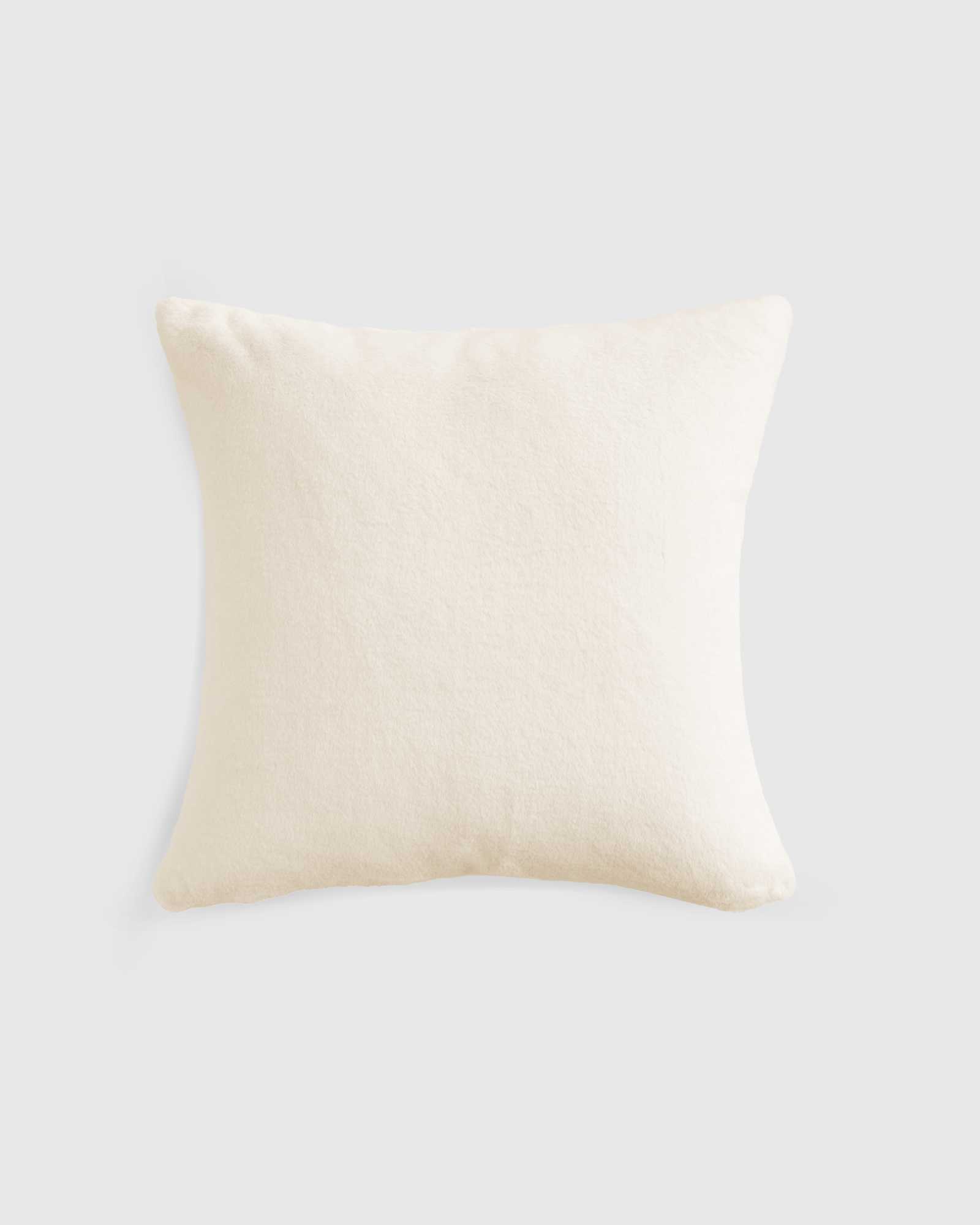 Plush Recycled Faux Throw Pillow cover Set Ivory 0525