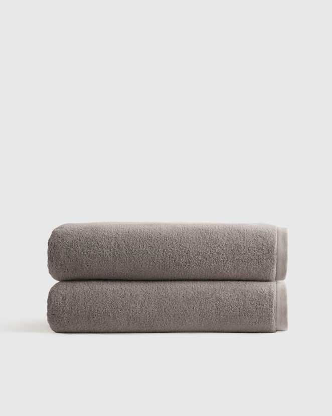 Heather Brown Plush Organic Turkish Cotton Bath Sheet (Set of 2)