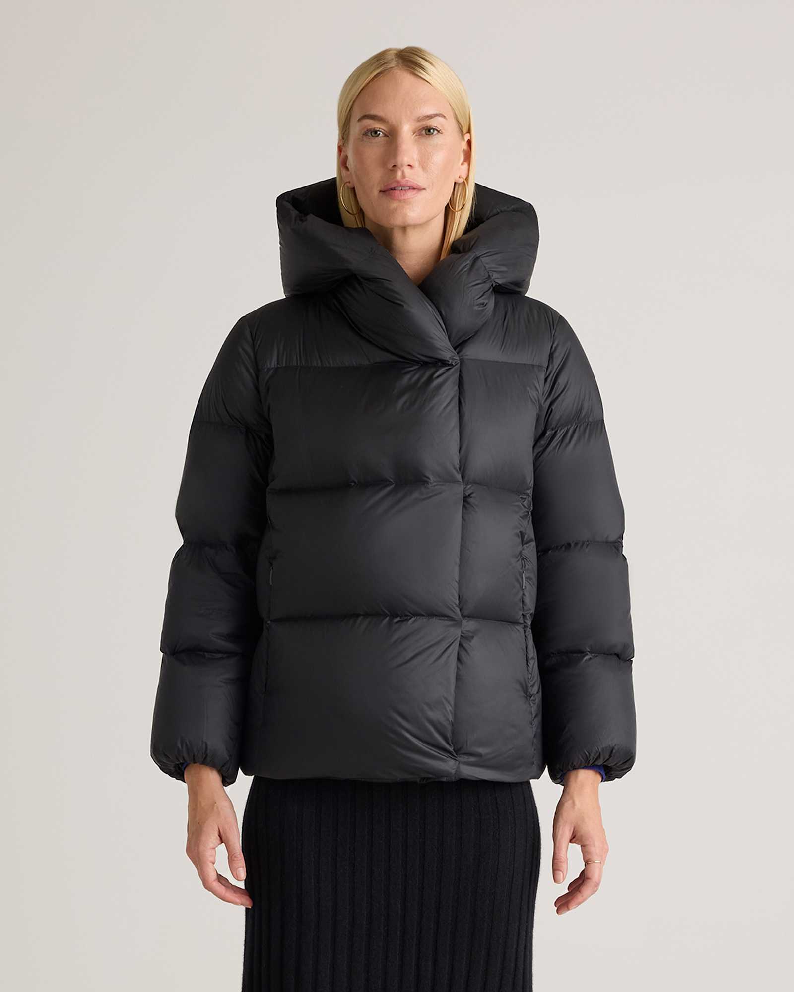 Black Responsible Down Duvet Puffer Jacket