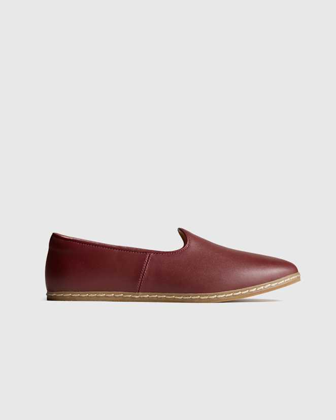 Bordeaux Crafted Leather Slip-On