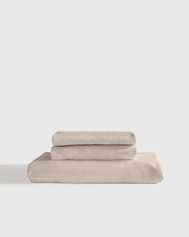 Sand Bamboo Fitted Sheet Set