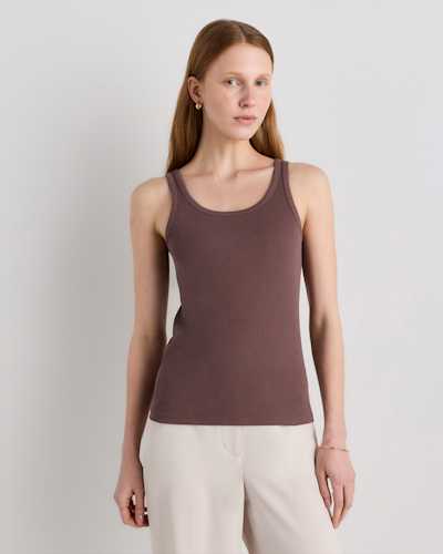 Organic Cotton Micro-Rib Scoop Neck Tank
