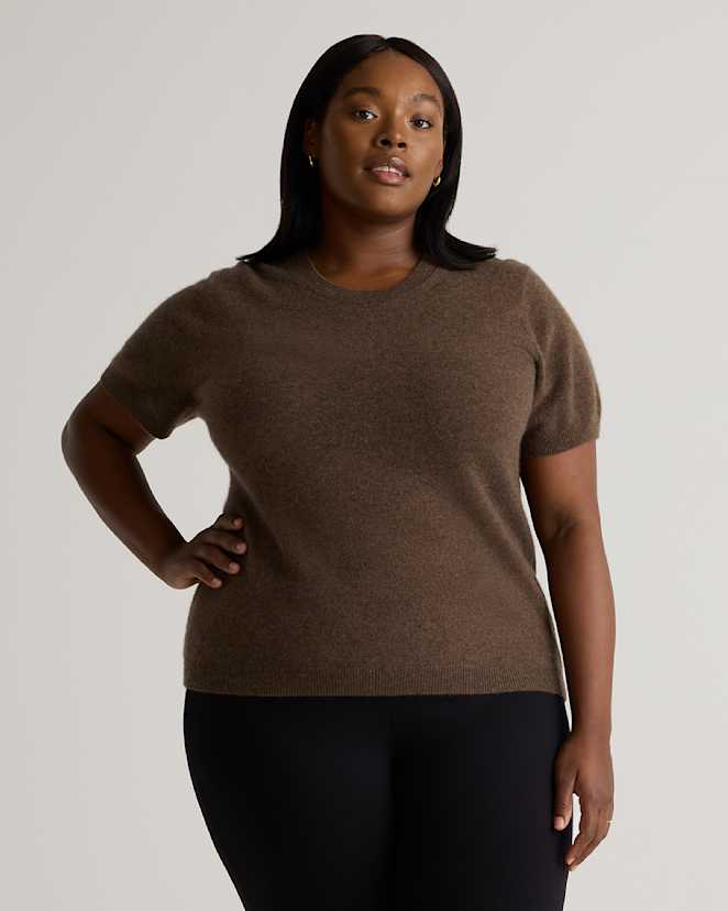 Brown Mongolian Cashmere Tee
