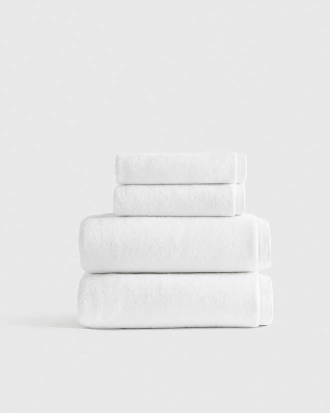 White Plush Organic Turkish Cotton Bath Bundle (4 pieces)