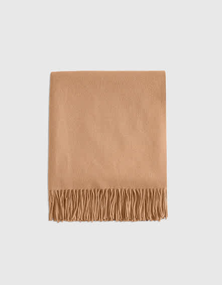 Camel Mongolian Cashmere Throw
