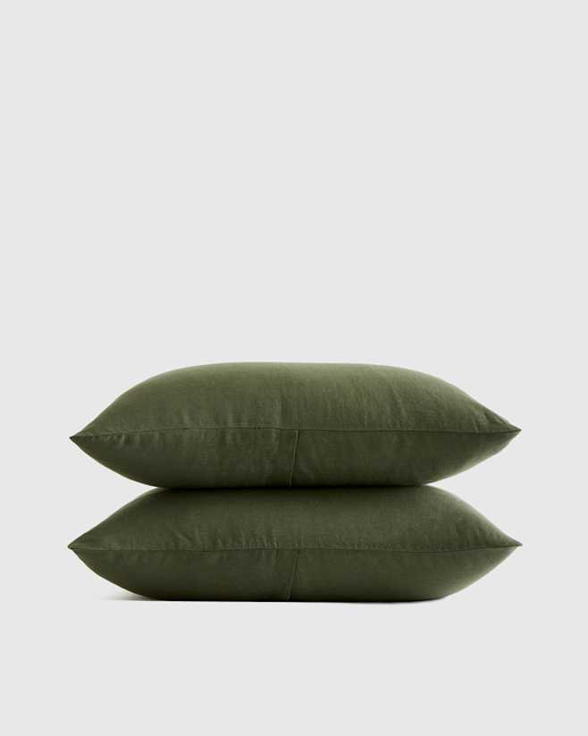 Pine European Linen Sham Set