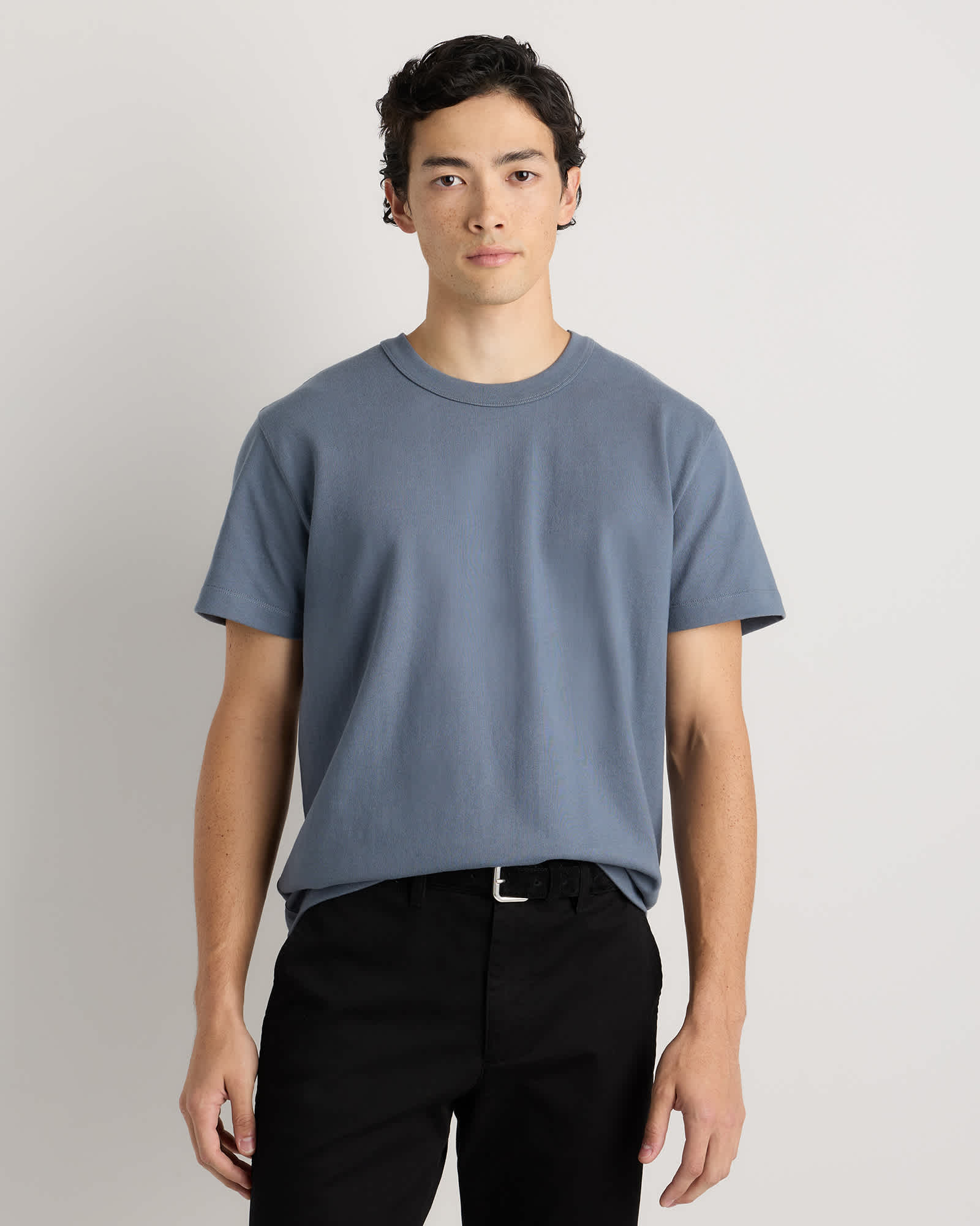 faded-indigo 100% Organic Cotton Heavyweight Tee