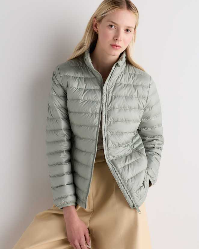 Shadow Green Lightweight Down Packable Puffer Jacket