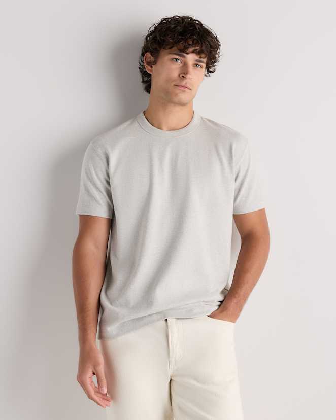 Heather Oatmeal 100% Organic Cotton Heavyweight Tee