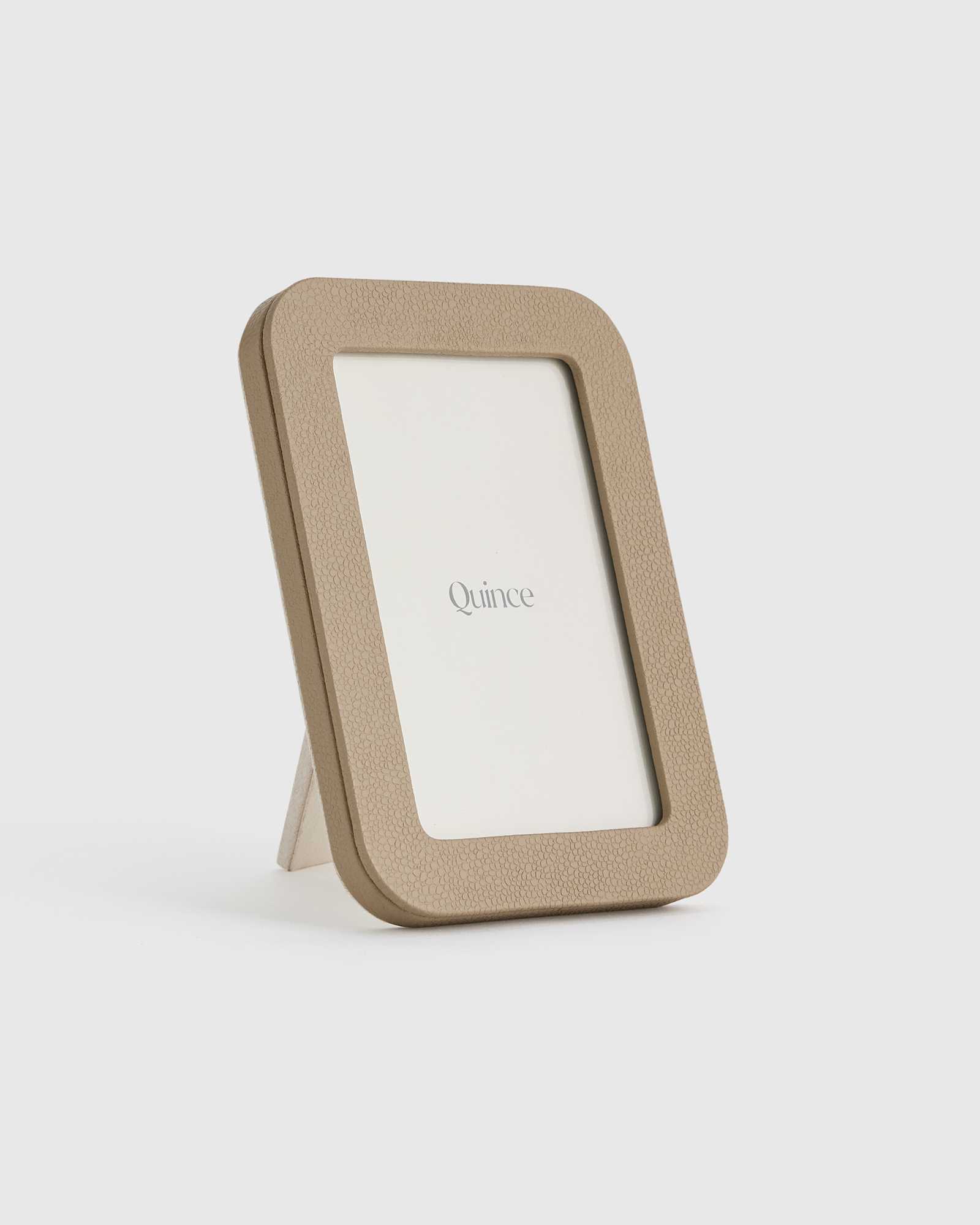 taupe Shagreen Leather Picture Frames