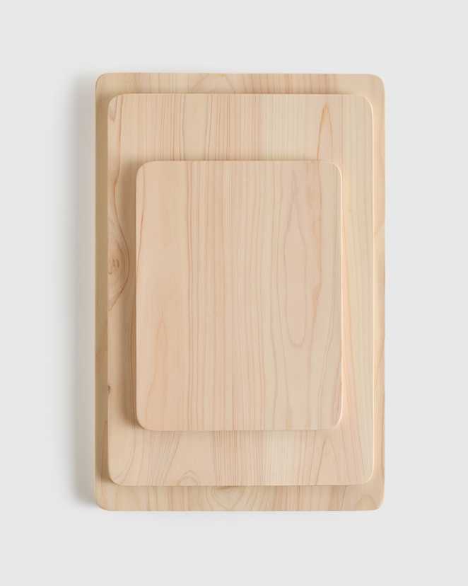 No Color Hinoki Wood Cutting Boards (Set of 3)