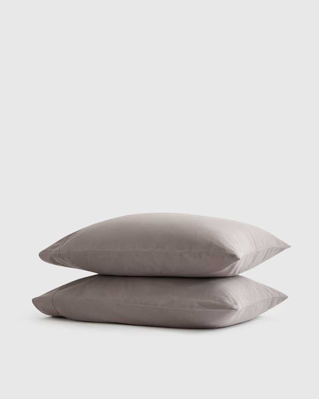 Grey Luxury Organic Flannel Pillowcase Set