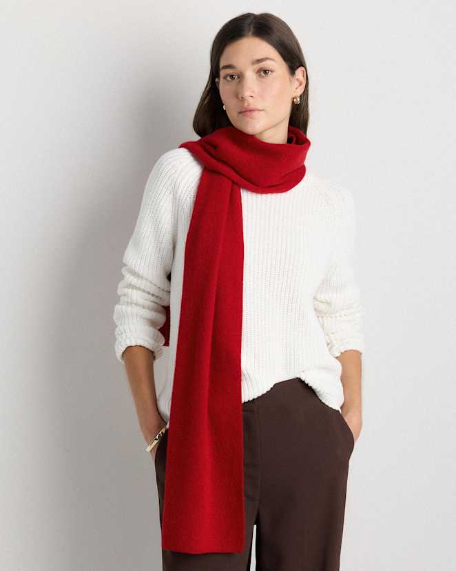 Varsity Red Mongolian Cashmere Scarf